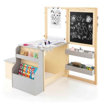 Laste laud molbertiga, hall, 114,3 × 81,3 × 100,3 cm