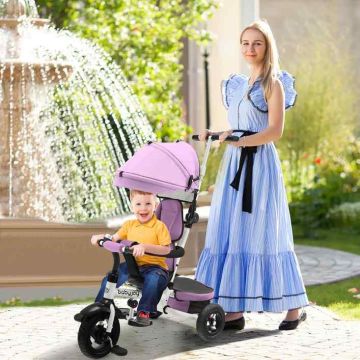 Children's tricycle, 360° rotating seat, 32.5 × 19 × 38-43.5 inches
