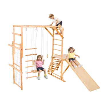 Laste mänguväljak VEVOR SX20211008, 8-ühes, 222,5 × 192 × 225 cm