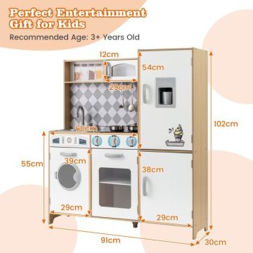 Children's play kitchen, 91 × 102 × 30 cm