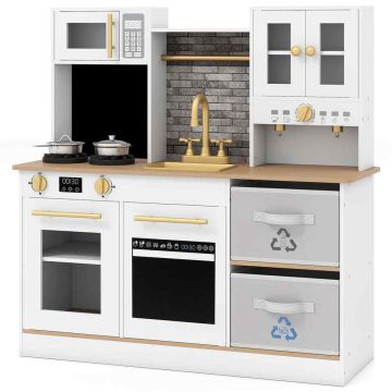 Children's play kitchen, 2 cabinets, 2 drawers, 90 × 90 × 30 cm