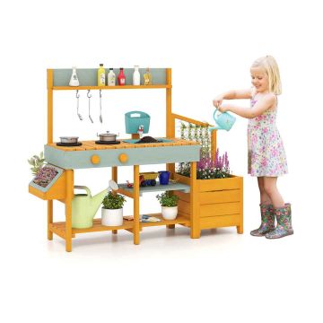 Children's play kitchen, 2 stoves, 115.57 × 34.29 × 91.44 cm