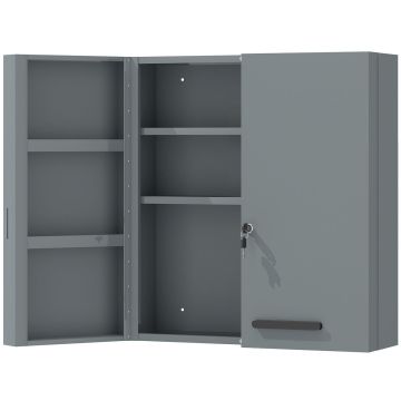 Esmaabikapp, 6 riiulit, Hall, 55 × 60 × 18 cm