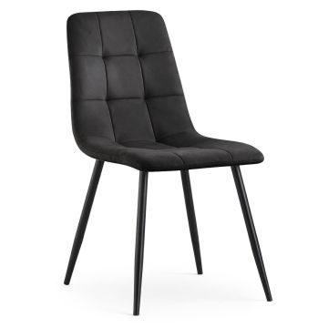 Söögitool NERO, Must, 45,5 × 87 × 43,5 cm