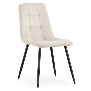 Söögitool NERO, beež/must, 45,5 × 87 × 43,5 cm