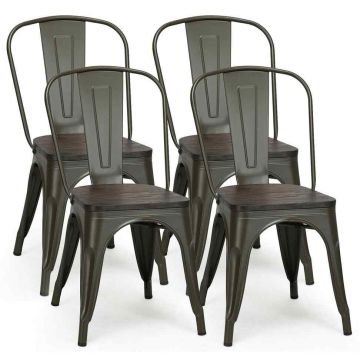 Dining chairs, 4 pcs, 43.2 × 52.1 × 83.8 cm