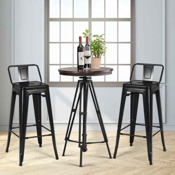 Dining chairs, 4 pcs, Black, 43 × 43 × 94 cm