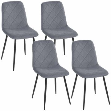 Söögitoolid, 4 tk komplekt, Hallid, 45 × 87 × 54 cm