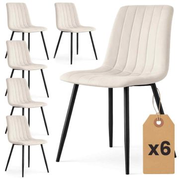 Söögitoa toolid AKORD Furniture Factory LIVO, 6 tk, Beež, 45,5 × 87 × 43,5 cm