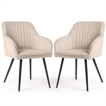 Söögitoolid FLORENCE, 2 tk, Beež, 54,5 × 82 × 58 cm