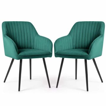 Söögitoa toolid FLORENCE, 2 tk, Rohelised, 54,5 × 82 × 58 cm