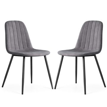 Söögitoa toolid LUMO, 2 tk komplekt, Hallid, 45,5 × 87 × 43,5 cm