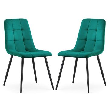 Söögitoa toolid NERO, 2 tk, Rohelised, 45,5 × 87 × 43,5 cm