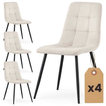 Söögitoa toolid NERO, 4 tk, Beežid, 45,5 × 87 × 43,5 cm