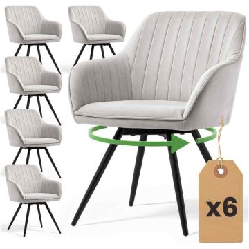 Söögitoa toolid TURNO, 6 tk, Hallid, 55 × 83 × 58 cm