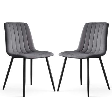 Söögitoolide komplekt LIVO, 2 tk, Hall, 45,5 × 87 × 43,5 cm