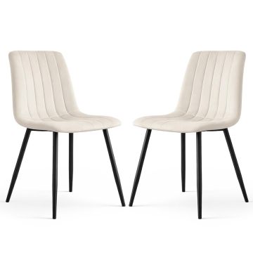 Söögitoolide komplekt LIVO, 2 tk, Beež, 45,5 × 87 × 43,5 cm