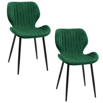 Söögitoa toolide komplekt SJ.17, 2 tk, roheline, 44 × 77 × 51,5 cm