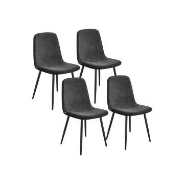 Söögitoolide komplekt VASAGLE, 4 tk, 43,5 × 85,5 × 55 cm