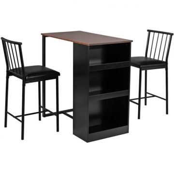 Dining set, 1 table, 2 chairs, 91.44 × 91.44 × 48.26 cm