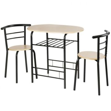 Dining set, 2 chairs, 80 × 74 × 53 cm