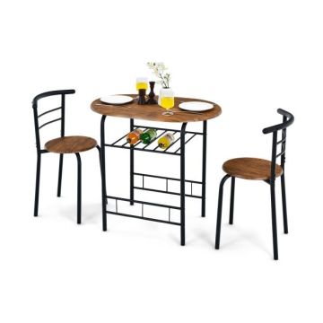 Dining set, 3 pieces, 2 chairs, 80.01 × 74.93 × 53.34 cm