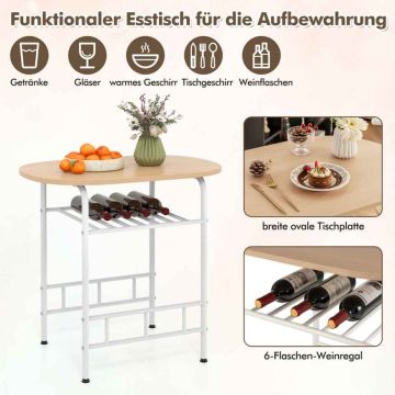 Dining set, 3 pieces, 2 chairs, 80 × 53 × 74 cm