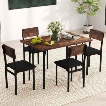 Dining set, 5 pieces, 4 chairs, 110 × 75.5 × 70 cm