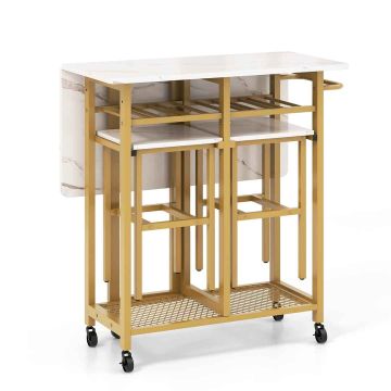 Dining set, with 2 stools, 73.66 × 80.01 × 73.66 cm