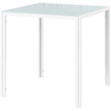 Söögilaud Homcom 75x75x75cm, valge värv