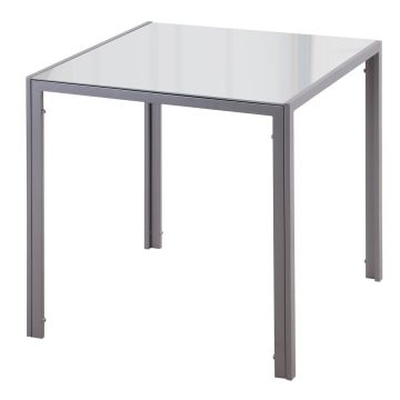 Söögilaud Homcom 75x75x75cm, halli värvi