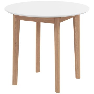 Söögilaud Homcom 75x75x76cm., valge/helepruun