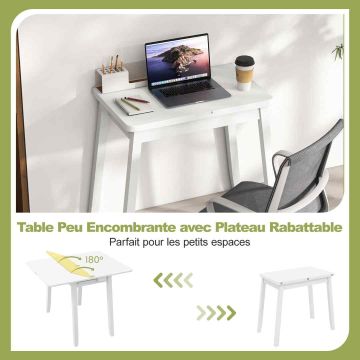 Dining table, extendable, for 4 people, 100 × 75.5 × 91.5 cm