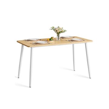 Dining table VASAGLE KDT100N01, for 4-6 people, brown/black, 140 × 75 × 75 cm