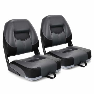 Boat Chair Set, 2 pcs, Black, 49.53 × 41.91 × 52.07 cm