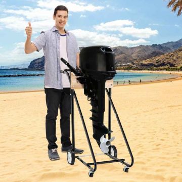 Boat engine trolley, Black, 110 × 57 × 104 cm