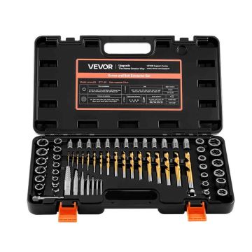Kruvide eemaldamise komplekt VEVOR ymwuj65, 65-osaline, 440 × 250 × 68 mm