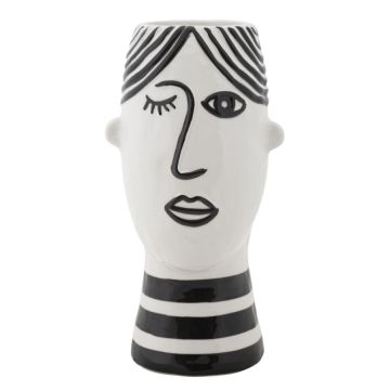 Vaas, Valge ja must, 13,2 × 26,3 × 11,8 cm