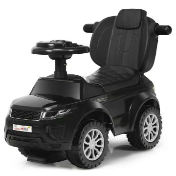 3-in-1 Ride-on Car, Black, 35 × 17 × 33 inches
