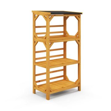 Pot shelf, 3 shelves, 69.85 × 137.16 × 49.53 cm