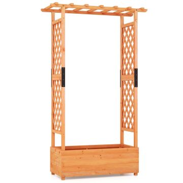 Pot and trellis set, with hanging roof, 110 × 44 × 182 cm