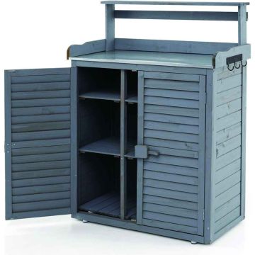 Potting bench, With 3 hooks, 87 × 120 × 45 cm