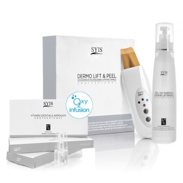 Näonahahooldusseade Dermo Lift & Peel, 200 ml geeli ja HELIXi ampullidega, 48 × 31 × 13 cm
