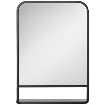Peegel riiuliga Homcom 70x10.2x50cm., must