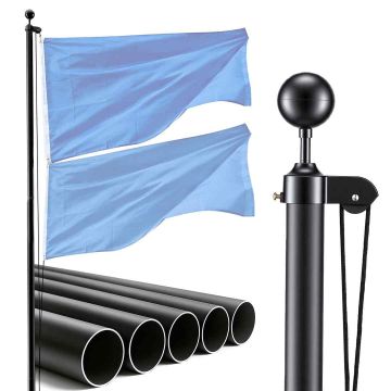 Lipuvarras VEVOR UP-QGTJ20, sektsiooniline, Must, Ø5,16 × 609 cm