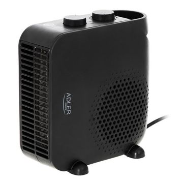 Ventilaatoriga kütteseade Adler AD 7725b, 2 võimsusastet, Must