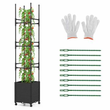Vertical Planter, 3 Heights, 70 L, 17 × 17 × 87 Inches