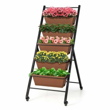 Vertical planter, 5-tier, 57.15 × 73.66 × 127 cm
