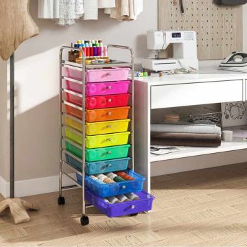 Trolley, 10 drawers, 39 × 97 × 32 cm