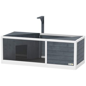 Kilpkonna puur PawHut 120x50x40cm, halli/valget värvi